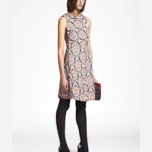 Carven Fall 2013 Collection printed poplin dress